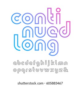 Linear Font. Vector Alphabet With Latin Letters. 