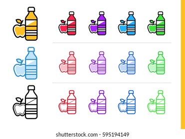 Linear FOOD, DRINK icon for education. Vector line icons suitable for info graphics, print media and interfaces 