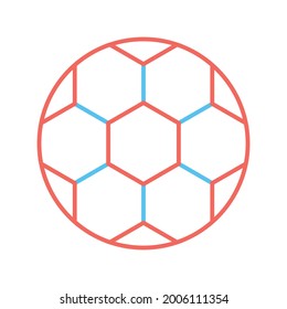 Linear Football Icon - Vector