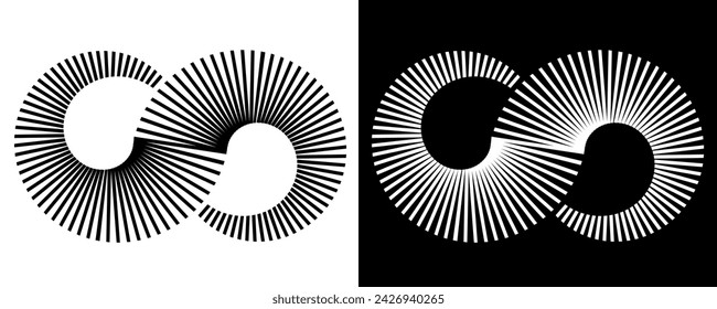 Linear form of infinity, line rotation set