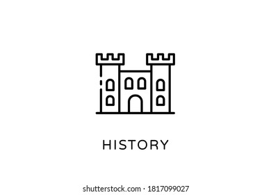 Linear Fort icon in vector. Logotype