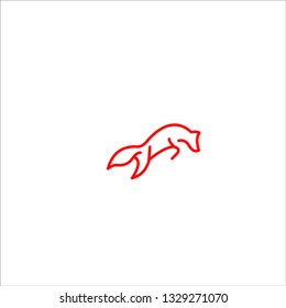 Linear fox logo design