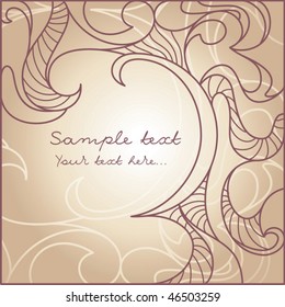 linear frame with free plece for your text