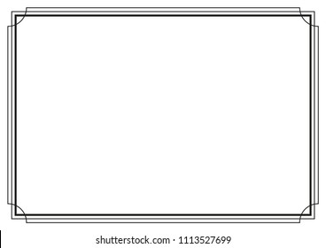 Linear frame. Simple vector illustration.