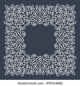  Linear frames, design template. Decorative background for greeting card in ornamental style