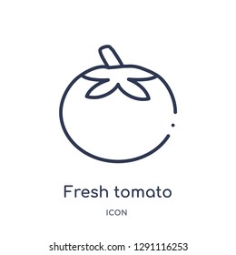 Linear fresh tomato icon from Bistro and restaurant outline collection. Thin line fresh tomato vector isolated on white background. fresh tomato trendy illustration