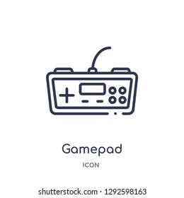 Linear gamepad icon from Entertainment and arcade outline collection. Thin line gamepad icon vector isolated on white background. gamepad trendy illustration