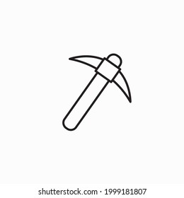 Linear gardening digger icon from Construction tools outline collection. Thin line gardening digger vector isolated on white