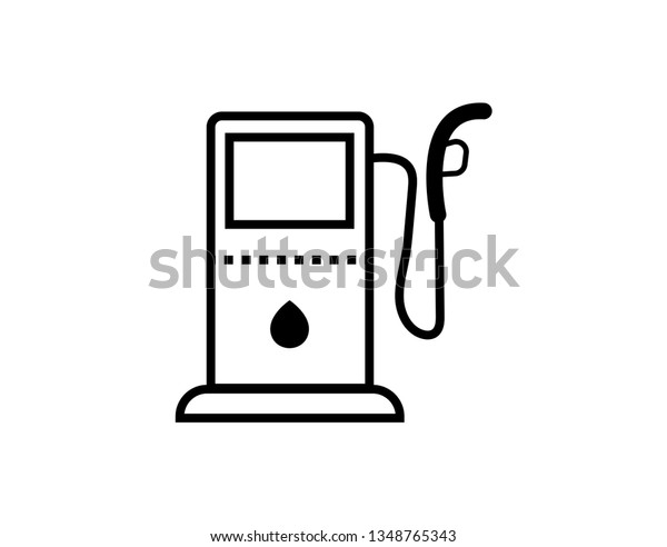 Linear gas pump icon from General outline\
collection. Thin line gas pump icon isolated on white background.\
gas pump trendy illustration - Vector\
