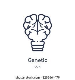 Linear genetic modification icon from Artificial intellegence and future technology outline collection. Thin line genetic modification vector