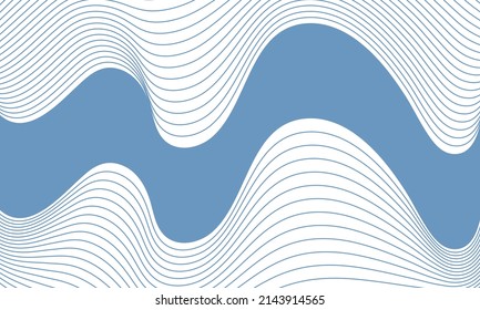 linear geometric abstract canyon and river, vector illustration 