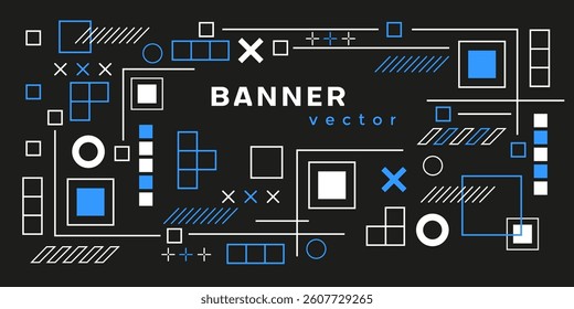 Linear geometric drawing. Abstract background of geometric shapes. Minimalistic Poster. Vector illustration .