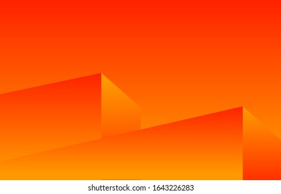 Linear Geometric graphic, abstract gradation on a lava red  background with copy space. card. Poster. elements design for presentation.
