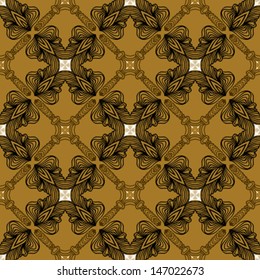 Linear geometric ornament in art deco style in old gold colors. Texture for web, print, wallpaper, decals, fall winter fashion fabric, textile design, background for wedding invitation, holiday decor