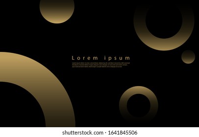 Linear geometric pattern, abstract premium gold gradation on a black background. card. Poster. elements design for presentation.