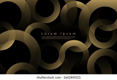 Linear geometric pattern, abstract premium gold gradation on a black background. card. Poster. elements design for presentation.