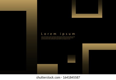 Linear geometric pattern, abstract premium gold gradation on a black background. card. Poster. elements design for presentation.
