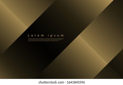 Linear geometric pattern, abstract premium gold gradation on a black background. card. Poster. elements design for presentation.