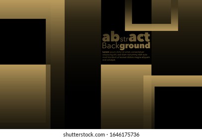 Linear geometric pattern, abstract premium gold gradients on a black background. card. Poster. elements design for presentation background.