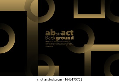 Linear geometric pattern, abstract premium gold gradients on a black background. card. Poster. elements design for presentation background.