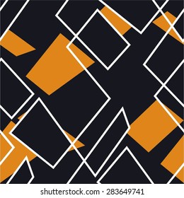 Linear geometric pattern, line, square, seamless vector background.