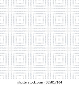 Linear geometric seamless pattern. Geometrical line ornament on white background. Vector illustration.