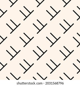 Linear geometric seamless pattern with squares, grid, lattice, mesh. Abstract repeat ornament. Fashion monochrome vector background texture. Minimalistic design for print, fabric, decor, textile, wrap