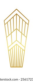 Linear geometry golden art deco