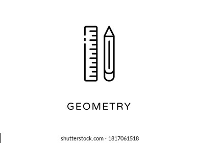 Linear Geometry icon in vector. Logotype