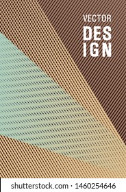 Linear geometry poster background vector template. Cover with logo identity space. Magic notebook framework. Digital stylish outlet backdrop. Party invitation flyer cool background.