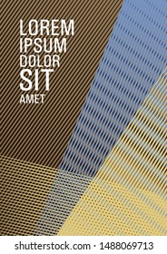 Linear geometry poster background vector template. Presentation elegant leaflet. Cover template with logo place. Future geometric pattern Eps10 vector. Sale catalog vivid mockup.