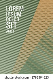 Linear geometry poster background vector template. Rectangle leaflet box card. Trendy stationery folder background. Thin stripes blend cover design. Vibrant gradient book backdrop.