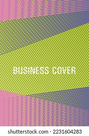 Linear geometry poster background vector template. Scientific journal concept. Corporate report mockup. Trendy stationery folder background. School notebook cover template.