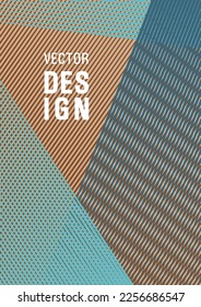 Linear geometry poster background vector template. Bright business report concept. Future geometric pattern Eps10 vector. Stationery notebook cover design. Trendy magazine backdrop.