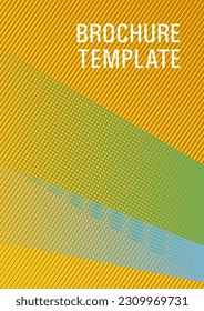 Linear geometry poster background vector template. Sale catalog vivid mockup. Laconic corporate style. Triangle element layers modern pattern. Contemporary paper cover design.