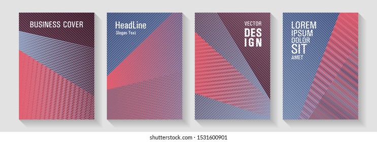 Linear geometry poster vector templates. Educational certificates concept. Scientific magazine concepts. Poster linear minimalistic Eps10 vectors. Educational brochure covers set.