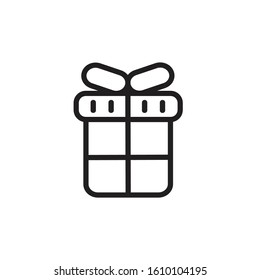 A linear gift box icon. A linear  present icon. Great for use in business, app and web applications. 