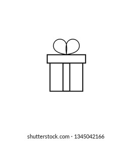 Linear gift icon. Graphic design.