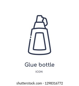 Linear glue bottle icon from Miscellaneous outline collection. Thin line glue bottle icon isolated on white background. glue bottle trendy illustration