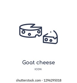 Linear goat cheese icon from Culture outline collection. Thin line goat cheese icon vector isolated on white background. goat cheese trendy illustration