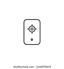 Linear gps tracker device icon design isolated on white background