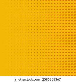 Linear gradient halftone parallelograms orange pattern. An arrangement of quadrilaterals that change in size.
