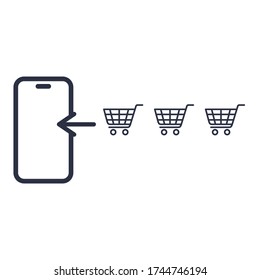 Linear graphics. online purchases. purchases through the mobile application. Discounts.