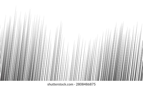 Linear grass blades illustration on a white background