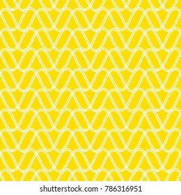 Linear grid pattern, seamless vector background.Yellow and white