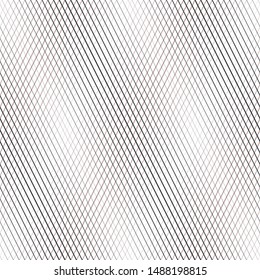 Linear grid pattern, straight, diagonal, illusion, elegant, universal, seamless vector background.