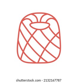 Linear grocery icon from Commerce outline collection food bag icon template Grocery trendy Contour isolated vector image on white background