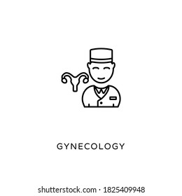 Icono de Ginecología lineal en vector. Logotipo