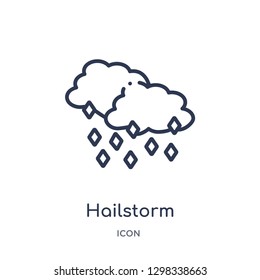 Linear hailstorm icon from Meteorology outline collection. Thin line hailstorm icon isolated on white background. hailstorm trendy illustration