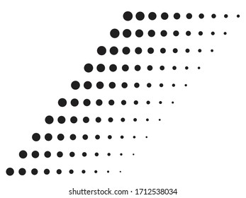  Linear halftone dots Design .elements for your design.Striped direction. vector illustration